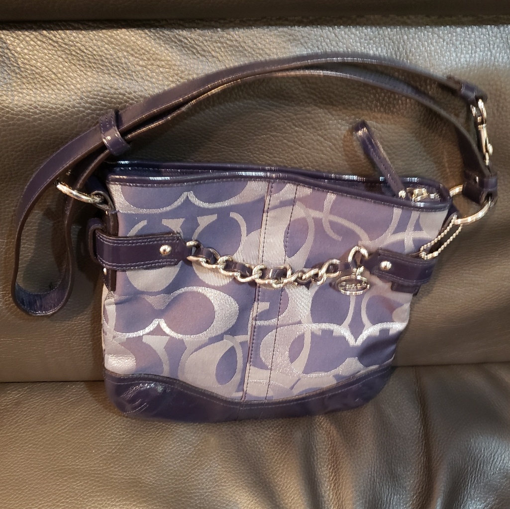 Coach Duffle Optic Navy Signature Jacquard Bag